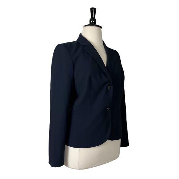 Calvin Klein Blazer 2 Button Black Classic Notch Lapel Stretch Women’s Size 16 - Picture 2 of 12